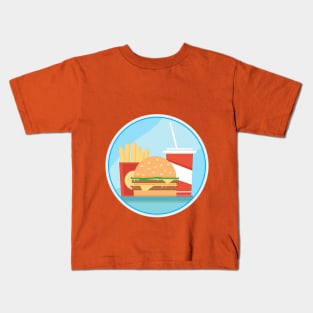 Fast food in flat style Kids T-Shirt